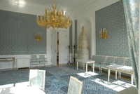 Modrý salónek jako zázemí v průběhu přestávek v konferenci